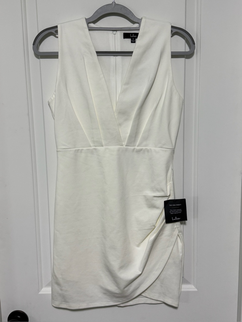 NWT Lulus Cocktail Hour Ivory Wrap Dress